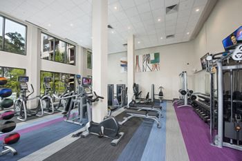 2-Story Fully Equipped Gym at Apartment Rentals in Vinings GA